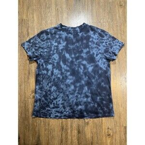 Lululemon Top Womens 10 Blue Tie Dye All Yours Boyfriend Tee Oversized